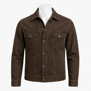 Chaqueta Vaquera de Invierno Personalizada para Hombre, Tejido Vaquero Resistente, Ecológico, Cortavientos, Ajuste Cómodo, Costuras de Calidad, Diseño Elegante - Product Image 1