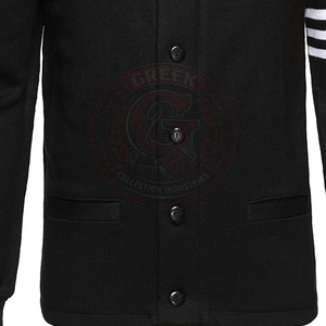 Custom Fraternity Sorority Knitted Cardigan Cotton <b>Fleece</b> Greek Embroidery Logo V Neck Men's Women's <b>Sweater</b> Long Sleeve C Wear - Product Image 3