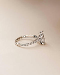 Igi/gia แล็บตัดเพชรวินเทจ14K สีเหลืองแหวนแต่งงาน/งานหมั้นใส่ได้ทั้งชายและหญิงสีขาวทองคุณภาพดีสำหรับงานปาร์ตี้ครบรอบ-คุ้มค่า - Product Image 3