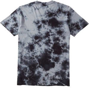 T-shirt à manches courtes pour homme, tie-dye, col rond, coupe classique, tricoté, décontracté, motif noir et blanc - Product Image 6