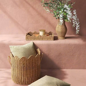 Cesta de Mimbre Ondulada para Plantas – Cubierta Decorativa Natural para Macetas de Vietnam - Product Image 2