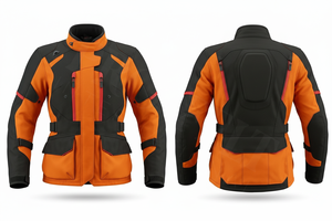 Custom Top Quality Motorcycle Riding Jacket Custom Printed Own Brand Name Protective Armor Breathable Touring Riding Moto Jacket - Product Image 3