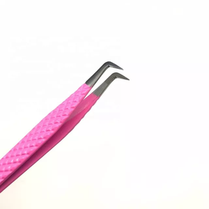 Pinzas para Cejas Laah con Logotipo Personalizado Gratuito, Pinzas de Volumen de 90 Grados, Pinzas para Extensión de Pestañas con Punta de Fibra, Pinzas para Pestañas - Product Image 4