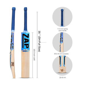 Bate de críquet ZAP Match Super Grade hecho a mano de mimbre de Cachemira, tamaño SH, ligero, personalizable, duradero y potente. - Product Image 6