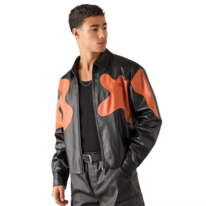 Chaqueta de moto de seda de alta calidad para hombre, estilo urbano, con cremallera, cuello alto, talla grande, calefactable, para invierno, venta al por mayor - Product Image 3
