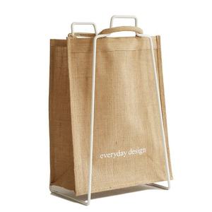 Sac en jute et coton réutilisable de haute qualité, conçu pour les courses quotidiennes, les voyages de bureau et le rangement des produits d'épicerie - Product Image 3
