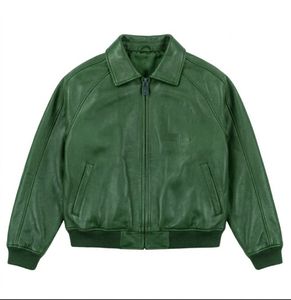 Chaqueta de Motocicleta de Cuero de Alta Calidad, Estilo Casual de Invierno con Cuello Alto, Impermeable y Resistente al Viento - Product Image 1