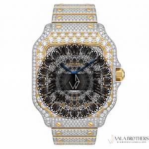 นาฬิกาข้อมือผู้หญิง Cartier รุ่นโบราณ ตัวเรือนโลหะผสมสีทองเหลือง หน้าปัดทรงสี่เหลี่ยม ระบบควอตซ์ สายหนังสีแดง พร้อมกระจกแซฟไฟร์ - Product Image 2