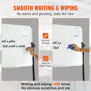 Lavagna Magnetica Bifacciale con Ruote, Altezza Regolabile, 36x24 Pollici, 1 Lavagna Bianca con Rotelle - Product Image 4
