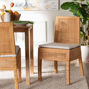 Wholesale <b>Natural</b> Rattan <b>Chair</b> Modern Handwoven Cane Backrest Side <b>Chair</b> Wooden Frame Accent <b>Chair</b> For <b>Dining</b> Room Hotels - Product Image 4