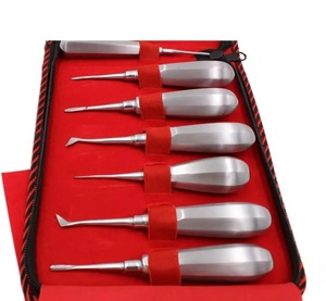 Instrumentos Quirúrgicos BAFA, Juego de Elevadores Dentales Manuales de Acero Inoxidable, Extractor de Raíces Curvo y Recto, Herramientas de Cirugía Oral Ergonómicas - Product Image 1
