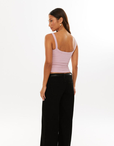 Débardeur court doux de haute qualité pour femme, débardeurs unis sans couture extensibles sans manches décontractés pour femme - Product Image 6