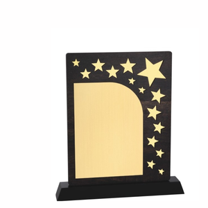 Premium Metal Star <b>Plaques</b> Custom Wood And Metal Achievement Awards Elegant Star Shaped Recognition Trophy For Office And School - Product Image 3