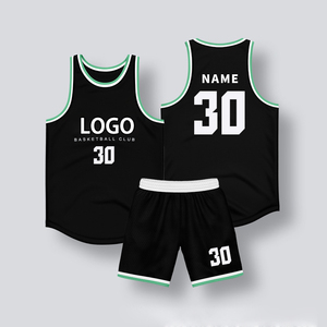 ชุดบาสเก็ตบอลโพลีเอสเตอร์สีพื้น ดีไซน์ใหม่ ระบายอากาศได้ดี สีขาวดำ - Product Image 1