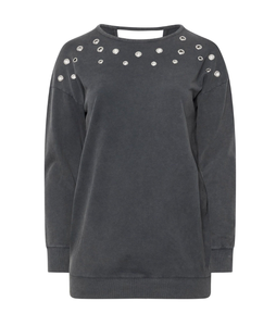 เสื้อฮู้ดดี้สปอร์ตผู้หญิงแบบสวมหัว  ตกแต่งด้วยคริสตัลสไตล์ใหม่  รับทำโลโก้ตามสั่ง  ไซส์โอเวอร์ไซส์ - Product Image 4