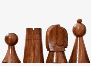 Pions d'échecs en bois faits à la main, 3,5 cm de hauteur, en bois de Sheesham et de buis naturel, design Staunton, au meilleur prix - Product Image 4