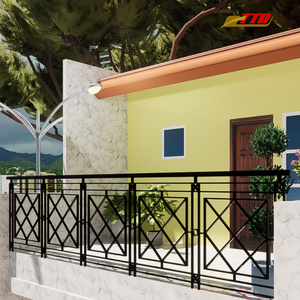 Custom Iron Grill Design Railing for Veranda Areas With Handcrafted Wrought Iron Style and Durable Exterior Charm Today Now Here - Product Image 1