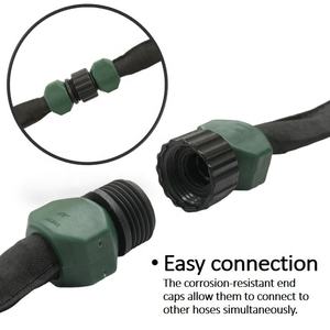 Tuyau d'arrosage plat en PVC noir King-Flow 50m - Résistant aux UV, écologique, économiseur d'eau, réglable, anti-corrosion, kit d'arrosage 3/4 pouces - Product Image 2