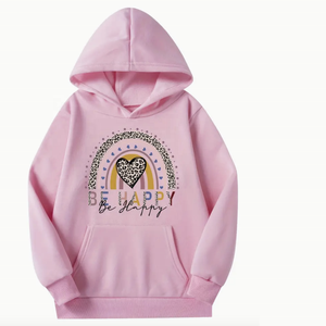 Sudaderas con capucha de moda para niñas Diseño de impresión Casual Comfort Poliéster Sudaderas con bolsillos Sudaderas con capucha de ajuste regular - Product Image 3