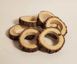 Modern <b>Solid</b> <b>Wood</b> Napkin Ring Set Eco-Friendly Durable Customizable <b>Dining</b> <b>Table</b> Accessory Handmade Luxury <b>Table</b> Styling Wedding - Product Image 2