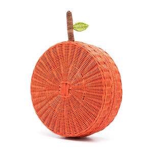 Sacs en forme de mandarine orange pour écolière nouveau style enfant enfants cartable enfants sac à bandoulière en rotin fait main - Product Image 2