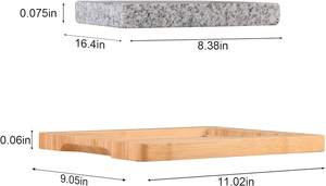 Plaques à Steak <span class=keywords><strong>en</strong></span> bambou <span class=keywords><strong>en</strong></span> pierre de roche sédimentée - Product Image 3