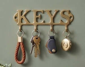 Modern Key Letter Coat <b>Hooks</b> Mirror Polished Aluminum Sleek Perfect For Stylish Home Key Racks And Organizers - Product Image 4