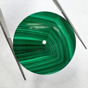 Malachite verte naturelle plate, 28.5mm, épaisseur 0.7mm, pierre précieuse d'excellente qualité, fabrication de bijoux, accessoires pour cadran de montre, moment nh35 - Product Image 6