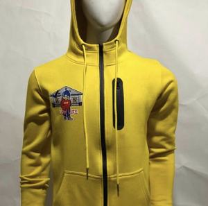 Venta al por mayor XXL tamaño 100% algodón francés Terry trajes de chándal transpirable con capucha serigrafía conjunto a prueba de viento reversible ecológico - Product Image 1