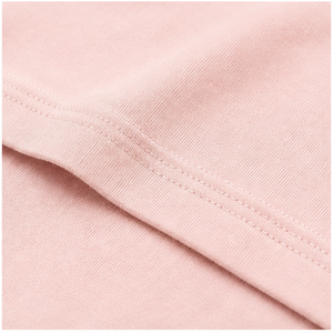 Camiseta Corta Ajustada de Manga Corta con Cuello Redondo y Color Rosa Pálido para Mujer WTS-0085 - Product Image 6