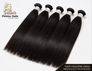 HAIR FASHION INDIA Cheveux Humains Vierges Indiens Non-Remy 100GM HFIBH002 Extensions à Tissage Manuel avec Pointes à Tissage Simple - Product Image 2