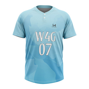 เสื้อเบสบอลแบบสั่งทำ OEM ปักลายแบบ Sublimation 2 กระดุม ชุดซอฟต์บอล โพลีเอสเตอร์คุณภาพพรีเมียม ชุดกีฬาสำหรับทีม - Product Image 5