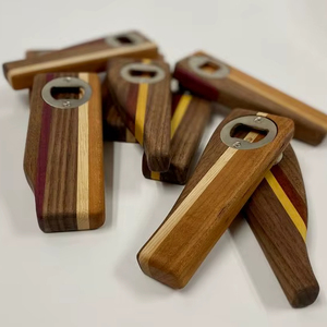 Magnetic Bamboo Blank Bottle <b>Opener</b> Suitable for Bar Household Barware Tools Wedding Favors Bottle <b>Openers</b> for Guest - Product Image 1