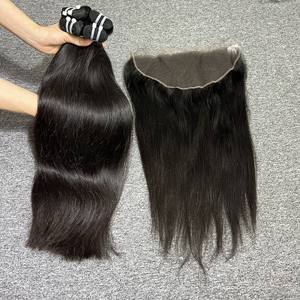 Vente en gros trame de cheveux Remy bruts vietnamiens raides naturels extensions de tressage de couleur noire tressage pré-étirement de cheveux humains - Product Image 6