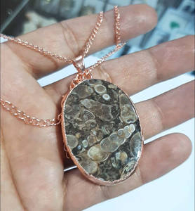 Awesome 12x15mm Charm Pendant Necklace Neon Apatite Oval Shape Gem Good Looking Necklace Brass Gold Plated Bezel Setting - Product Image 2