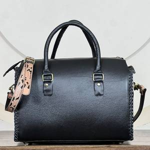 Bolsa de Viaje Deportiva de Cuero Genuino con Diseño Floral Vintage, Hecha a Mano, Nueva, para Gimnasio, Viajes, Fin de Semana, para Mujer - Product Image 5