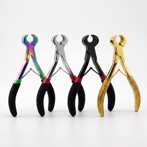 Top Rated Stainless Steel Fusion Keratin Bond Cutter Hot Selling <b>Rubber</b> Grip Pliers Lightweight Hair Extension Tool Sharp <b>Edge</b> - Product Image 1