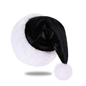 Chapeau de Père Noël en peluche rouge avec bordure en fausse fourrure blanche, pompon, bonnet de Noël personnalisé - Product Image 6