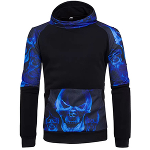 Sweat-shirt à capuche noir surdimensionné imprimé par sublimation, personnalisé, mode homme, taille XXXXL - Product Image 1
