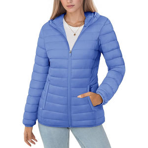 Vestes matelassées en nylon respirant imprimé, à capuche, de haute qualité, pour femmes, grandes tailles, personnalisées, de créateur, les plus vendues en gros - Product Image 1