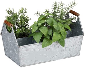 Jardinière décorative en fer rustique de style ferme vintage pour patio, jardin et arrangement floral - Product Image 4