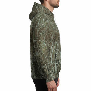 เสื้อฮู้ดลายพรางลำลองสำหรับผู้ชาย ขายส่ง ผู้ผลิต OEM ลายพรางพิมพ์ทั่วตัว เสื้อฮู้ดสำหรับล่าสัตว์ ผ้าคอตตอนผสมเนื้อหนัก ซักแล้ว รุ่น V - Product Image 1