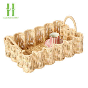 ¡SUPER VENTAS! Cesta de Almacenamiento Tejida a Mano de Ratán Natural Ecológica, Diseño Moderno, Apilable, Multiusos para Verduras y Flores - Product Image 4