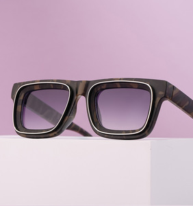 Lmamba 98204 Punk Square Sunglasses Men 2024 Luxury Brand Designer Retro Rectangle <b>Sun</b> Glasses Women Thick Frame Custom <b>Shades</b> - Product Image 5