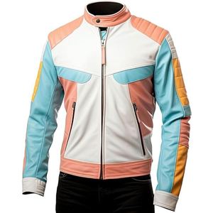 Blouson de moto en cuir PU pour homme, design moderne, vêtements de moto élégants, vêtements décontractés, vêtements d'extérieur tendance - Product Image 2