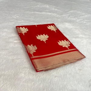 Latest Traditional Designer Soft Banarasi Wedding Party Wear Katan Silk Zari Weaves <b>Saree</b> Women Quick Dry All Seasons Regular - Product Image 1