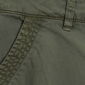 Men's Shorts Olive Green Cargo Shorts Mid Waist Button Fly Quick Dry Canvas Polyester Casual Bermuda Shorts with Zip Pockets OEM - Product Image 6