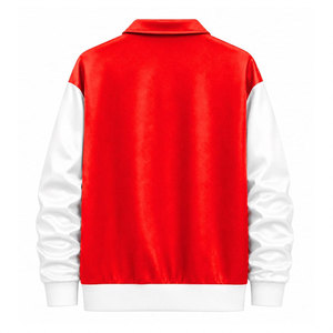Delta | Sigma | Theta Sorority Varsity <b>Jacket</b> Red & White Patch Embroidery Color Block Zipper Front Logo Women <b>Baseball</b> <b>Jacket</b> - Product Image 3