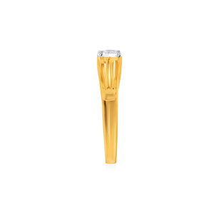 แหวนเพชรเม็ดเดี่ยวทรงกลม รุ่น Eternal Radiance ทองคำขาว 18K ดีไซน์คลาสสิกแบบสี่ก้าน - Product Image 4