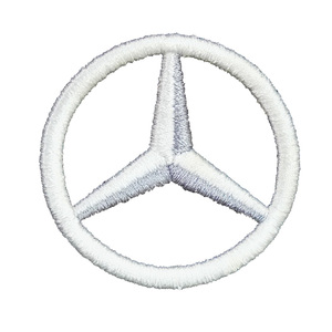 Mercedes- Eco-Friendly Canvas Embroidered Circle Shape <b>Sew</b>-<b>On</b> <b>Patch</b> for Clothing Gifts - Product Image 1